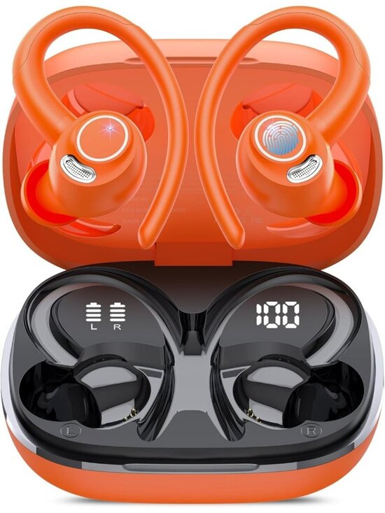 Other - Wireless Orange ENC Noise Cancelling 48H Earhooks Deep Bass Bluetooth 5.4 Earbud